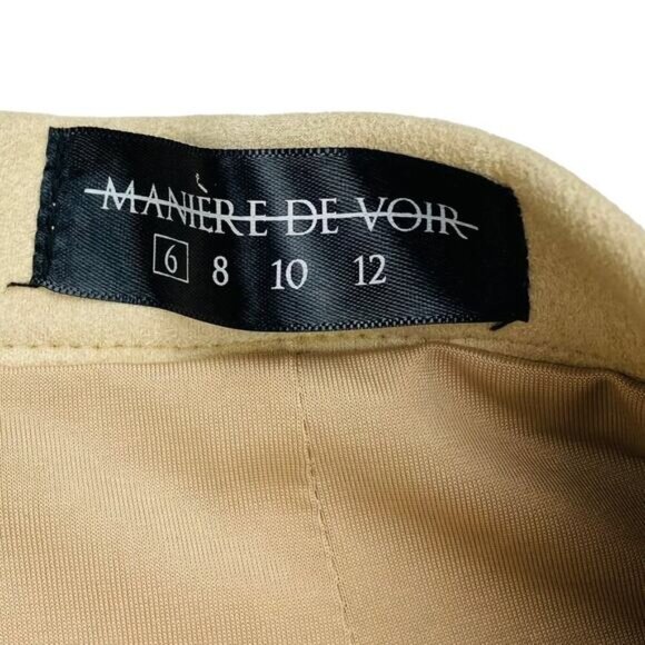 MANIERE DE VOIR Suede Lace-Up Mini Skirt Sz 2 - Picture 5 of 8